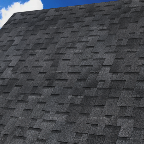 Шинглас Аккорд Серый на крыше дома