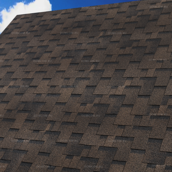 Шинглас Финская Аккорд коричневый на крыше
